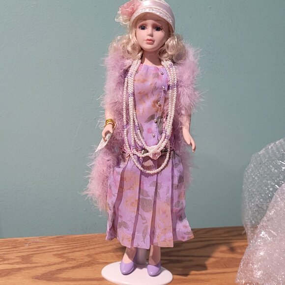 Flapper Porcelain Doll - Picture 1 of 6
